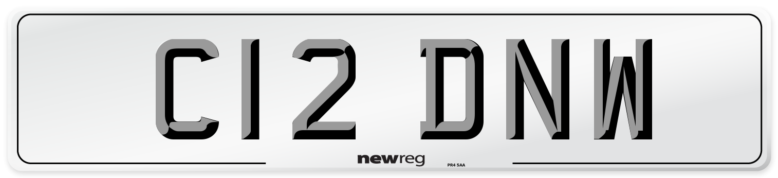 C12 DNW Number Plate from New Reg